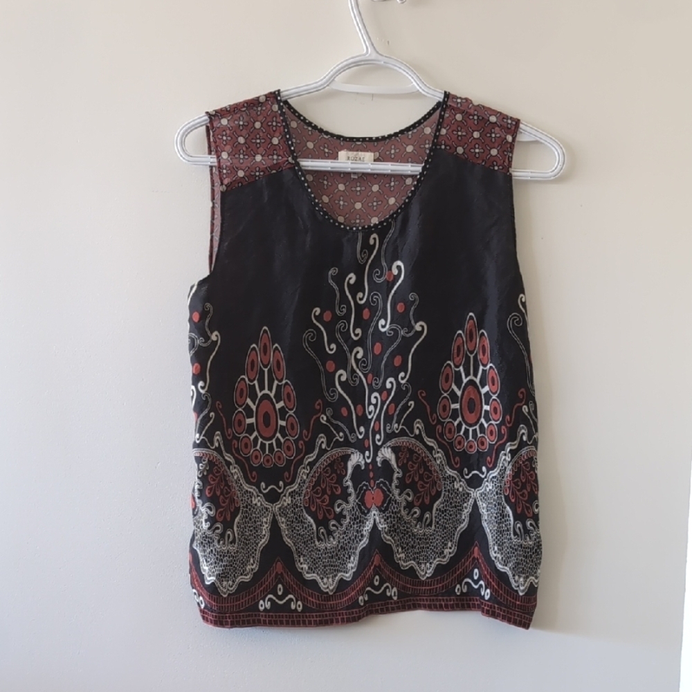 Rozae Nichols 100% Silk Tank Size XS